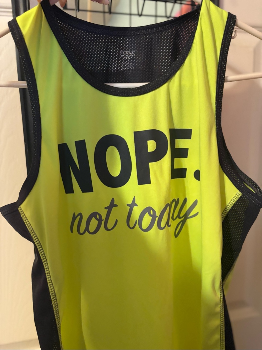 Zone Pro Neon Yellow and Black Athletic Bodysuit Tank